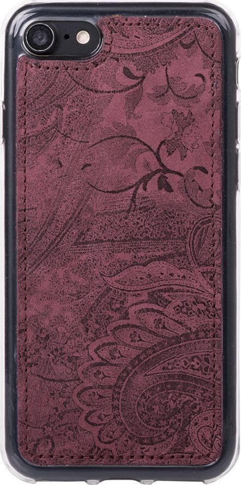 Surazo Etui na tył telefonu Surazo skóra naturalna Back case - Ornament Burgund 1