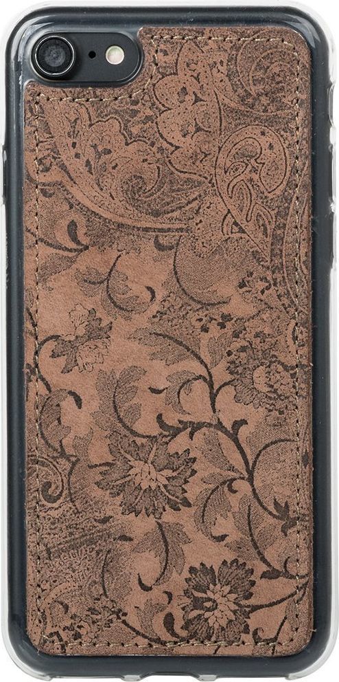 Surazo Etui na tył telefonu Surazo skóra naturalna Back case - Ornament Brązowy 1