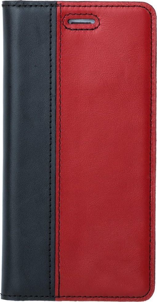 Surazo Etui na telefon Surazo ze skóry naturalnej Smart magnet RFID - Costa Czarna i Czerwona 1