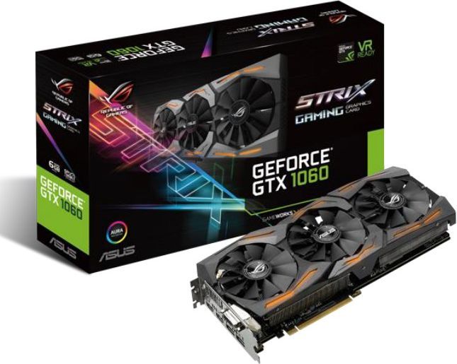 PCパーツ ASUS - Asus GeForce GTX1060 GDDR5 6GB Asus GeForce GTX 1060 6GB GDDR5 (192 bit) 1x DVI-D, 2x HDMI