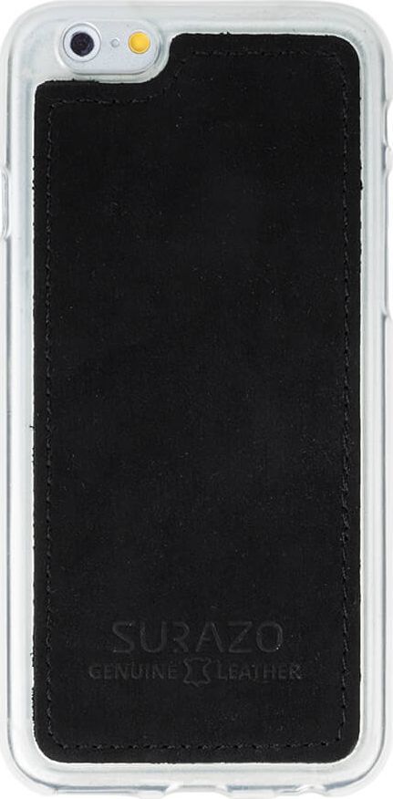 Surazo Back case - Nubuk Czarny- etui na tył telefonu Surazo skóra naturalna 1
