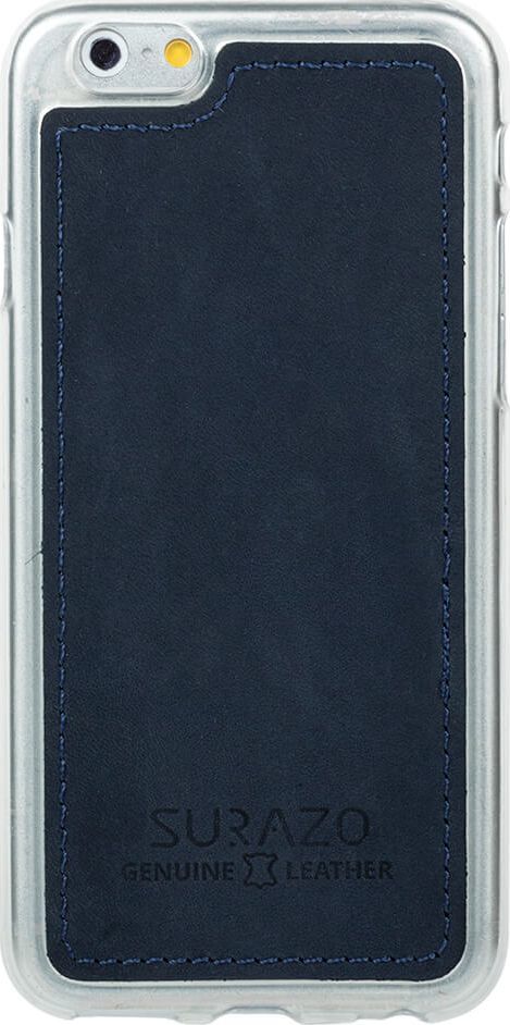 Surazo Etui na tył telefonu Surazo skóra naturalna Back case - Nubuk Granatowy 1