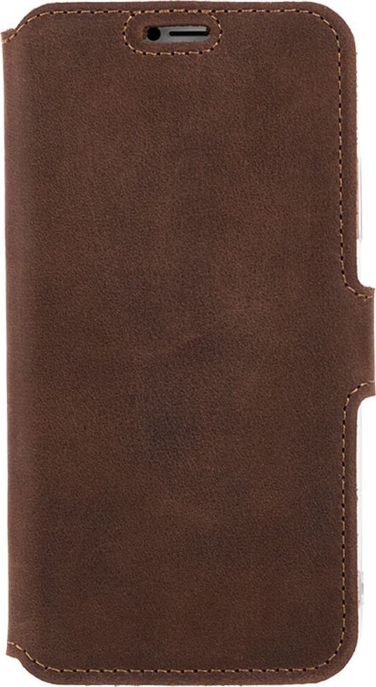 Surazo Etui na telefon Surazo ze skóry naturalnej Slim cover CC - Nubuk Orzechowy 1