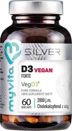 Proness Witamina D3 D-3 VegD3 Vegan Forte 2000 IU 60 kapsułek 30 g MyVita Silver Pure 1