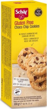 Schar Choco chip cookie ciastka z czekoladą bezglutenowy 100 g Schar 1