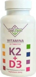 SOUL FARM WITAMINA K2mk7+D3 60 TABLETEK - SOUL FARM 1