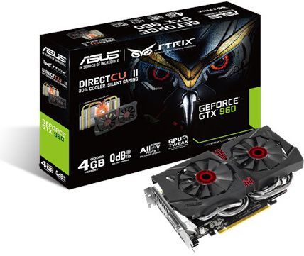 Asus GeForce GTX 960 STRIX, 4 GB GDDR5, 128 Bit, DVI, HDMI