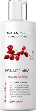 Organic Life Płyn micelarny do cery naczynkowej - Redness Solution 1