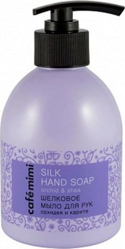 Cafe Mimi Jedwabne mydło w płynie do rąk Orchidea i masło Karite, 300 ml 1