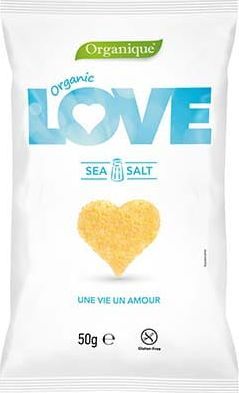 CIBI Chrupki kukurydziane LOVE z solą morską bezglutenowe BIO 50 g Organique 1
