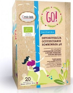 MIR-LEK HERBATKA GO! DETOKSYKACJA - OCZYSZCZANIE - RÓWNOWAGA pH BIO 20 x 2,5 g - MIR-LEK 1