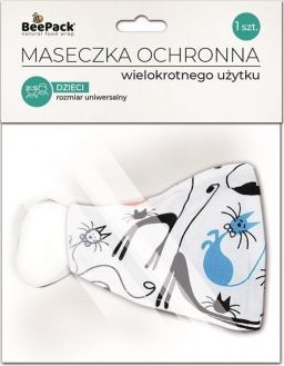 BeePack Maseczka dziecięca, profilowana koty BeePack (5906746004201) - 40175 1