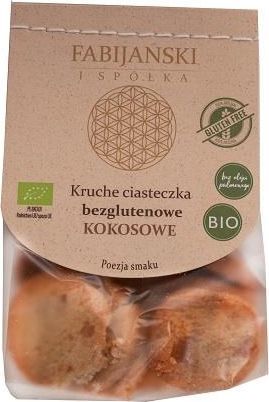 Fabijańscy CIASTKA KRUCHE KOKOSOWE BEZGLUTENOWE BIO 100 g - FABIJAŃSCY (5902811254953) - 40556 1