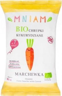 MNIAM Chrupki kukurydziane marchewka bezglutenowe BIO 55 g MNIAM (5908249971936) - 35497 1