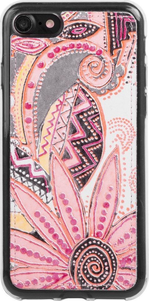 Surazo Etui na tył telefonu Surazo skóra naturalna Back case - Brzoskwiniowe Kwiaty 1