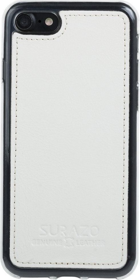 Surazo Etui na tył telefonu Surazo skóra naturalna Back case - Pastel Porcelanowy 1