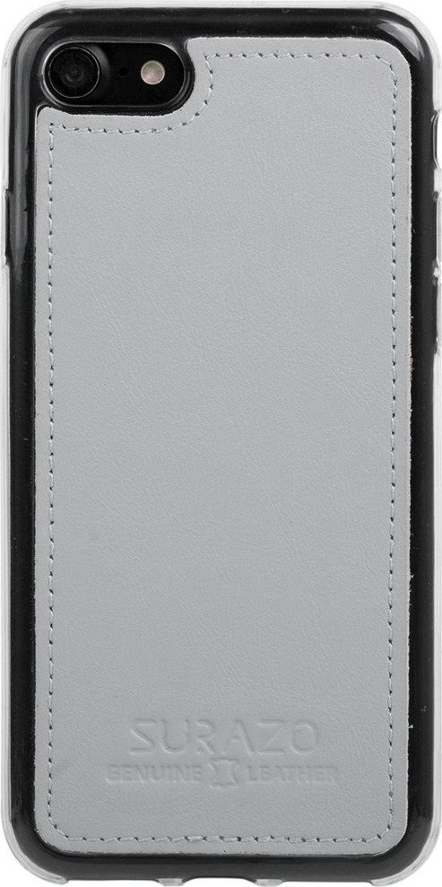 Surazo Etui na tył telefonu Surazo skóra naturalna Back case - Pastel Szary 1