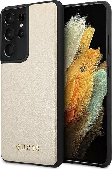 Guess Etui Guess GUHCS21LIGLGO Samsung Galaxy S21 Ultra złoty/gold hard case Iridescent 1