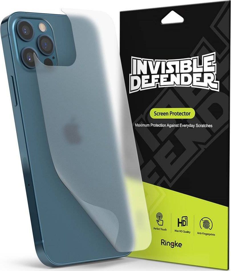 Ringke Matowa Folia Ringke Invisible Defender na tył iPhone 12/12 Pro [2 PACK] 1