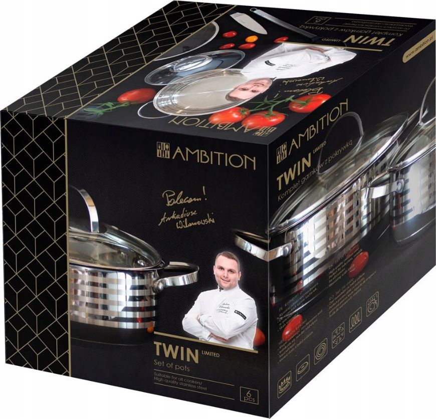 Ambition AMBITION ZESTAW GARNKÓW TWIN 6 EL (18-20-24 cm) 1
