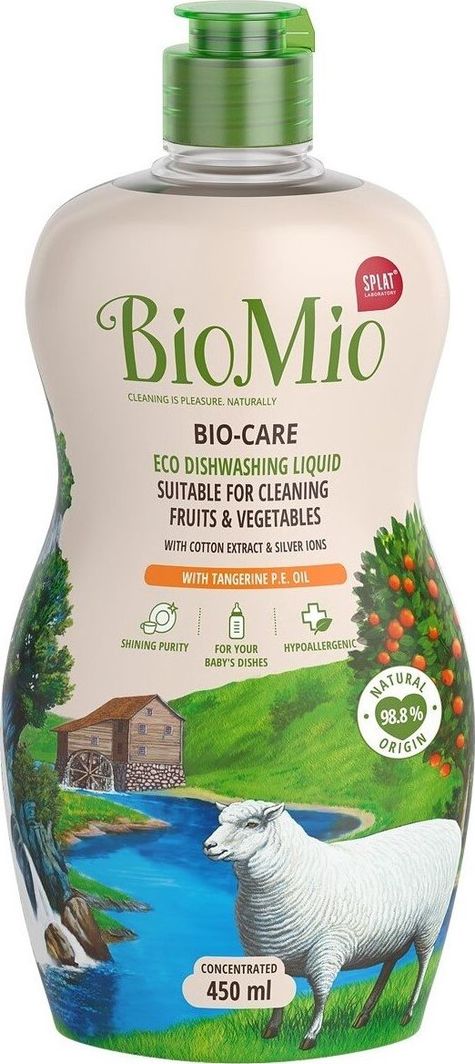 BIOMIO EKOLOGICZNY PŁYN DO MYCIA NACZYŃ OLEJEK MANDARYNKOWY 450ML. W903 1