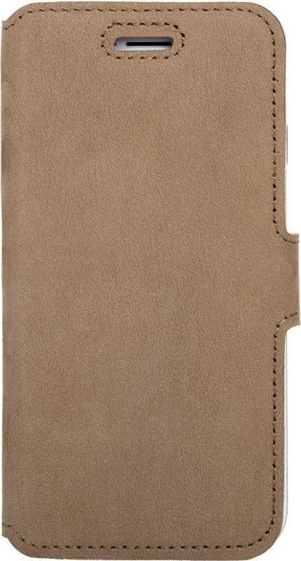 Surazo Etui na telefon Surazo ze skóry naturalnej Slim cover - Nubuk Beżowy 1
