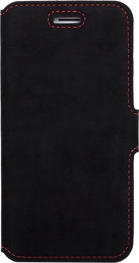 Surazo Etui na telefon Surazo ze skóry naturalnej Slim cover - Nubuk Czarny F1 1