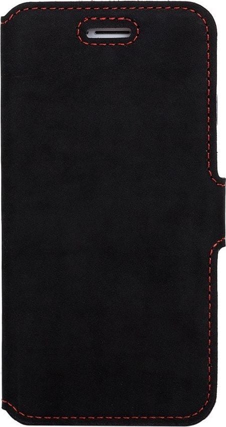 Surazo Etui na telefon Surazo ze skóry naturalnej Slim cover - Nubuk Czarny F1 1