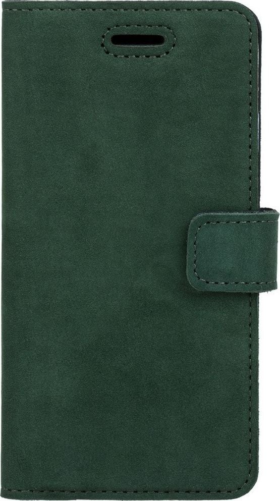 Surazo Etui na telefon Surazo ze skóry naturalnej Wallet case - Nubuk Ciemny Zielony 1
