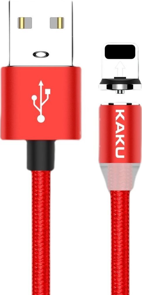 Kabel USB Kaku USB-A - Lightning 1 m Czerwony (6921042112176) 1