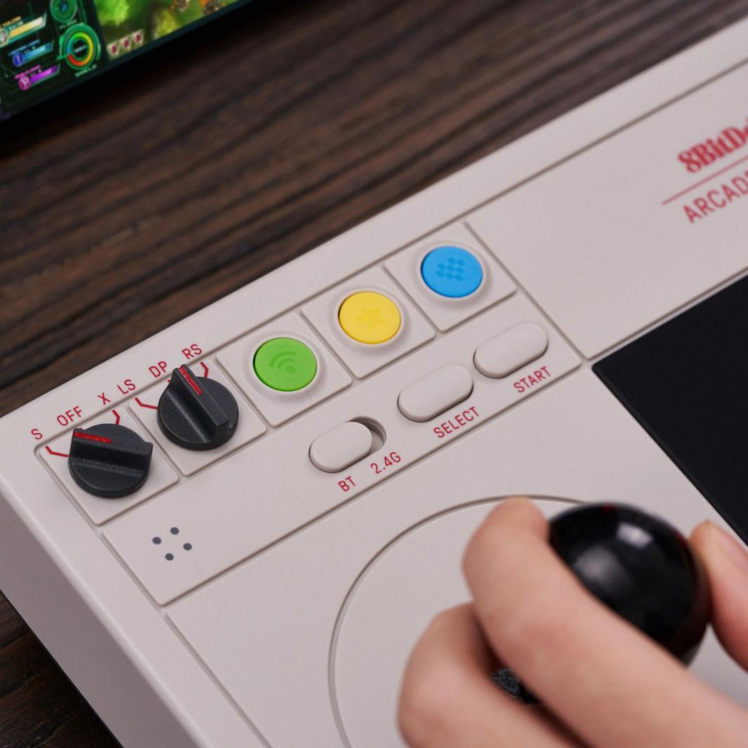 その他 8bitdo arcade stick 8BitDo Arcade Stick szary - Joystick - Morele.net