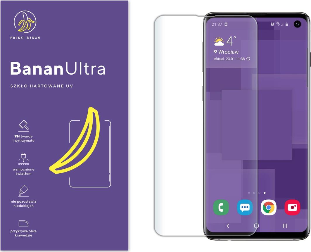 Polski Banan Szkło hartowane UV BananUltra do Samsung Galaxy S10 1
