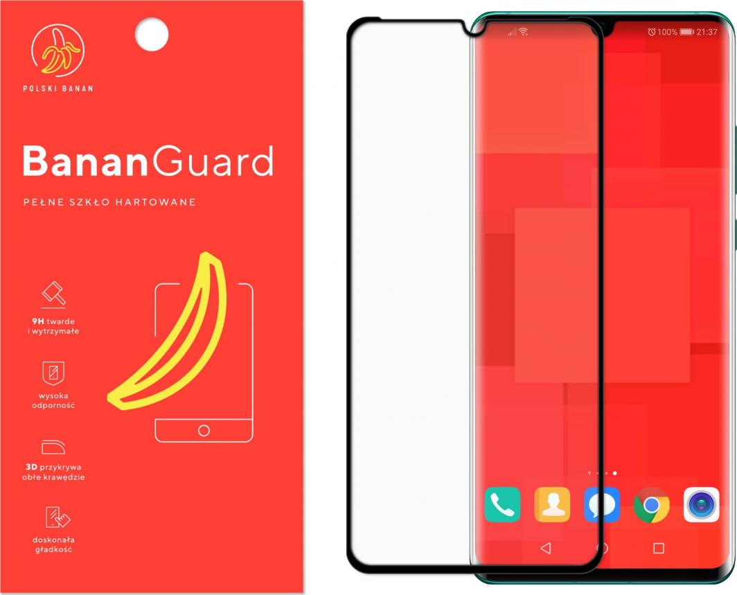 Polski Banan Szkło hartowane 3D BananGuard czarne do Huawei P30 Pro 1