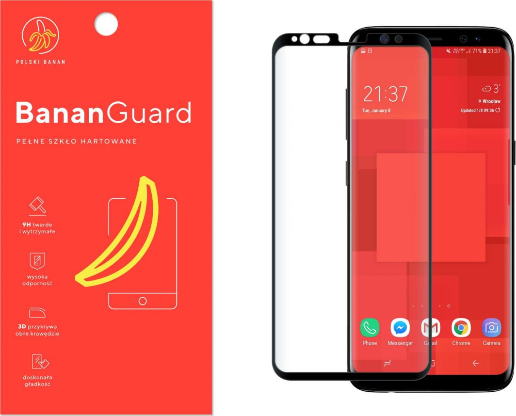 Polski Banan Szkło hartowane 3D BananGuard czarne do Samsung Galaxy S8 1