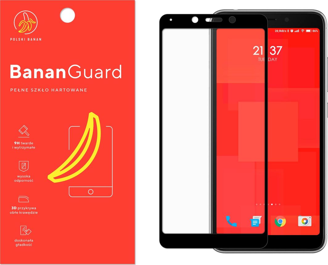 Polski Banan Szkło hartowane 3D BananGuard czarne do Xiaomi Redmi 6 / 6A 1