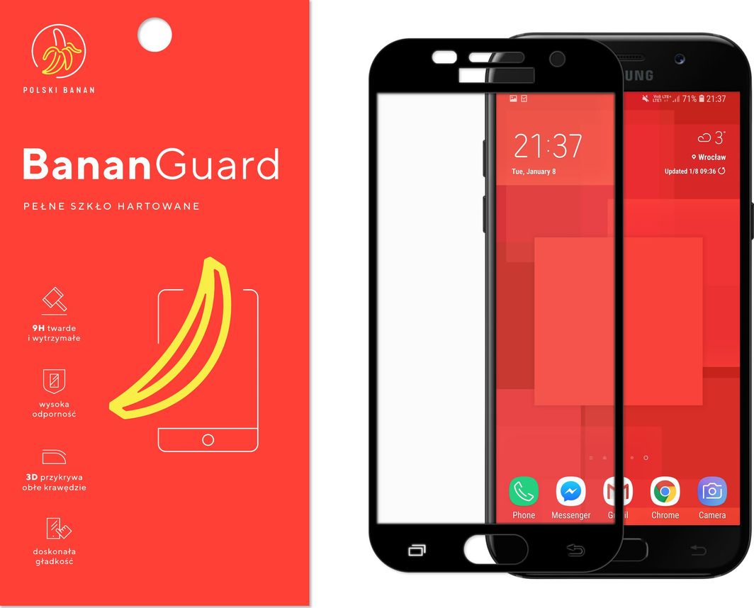 Polski Banan Szkło hartowane 3D BananGuard czarne do Samsung Galaxy A5 2017 1