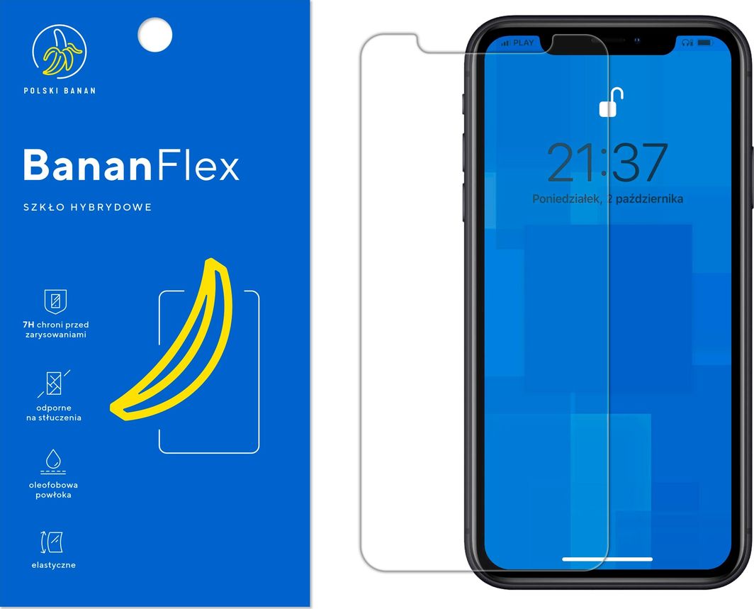 Polski Banan Szkło hybrydowe BananFlex do Apple iPhone Xr 1