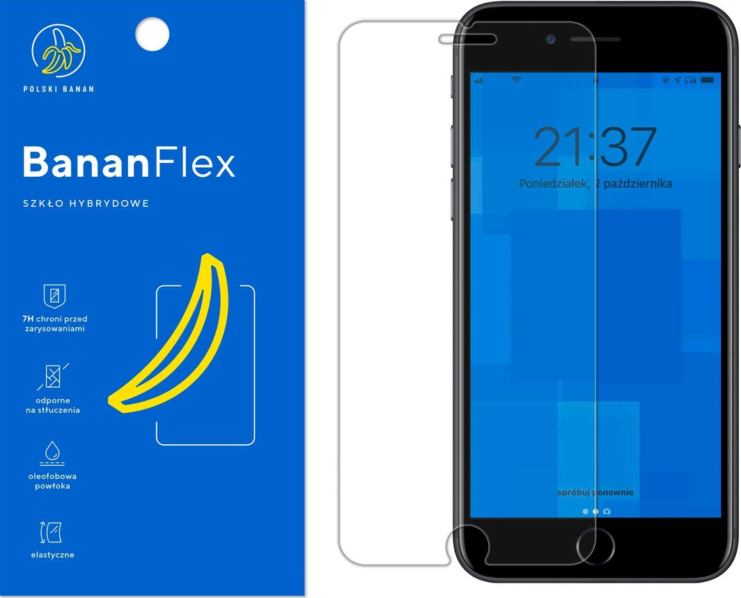 Polski Banan Szkło hybrydowe BananFlex do Apple iPhone 7 PLUS / 8 PLUS 1