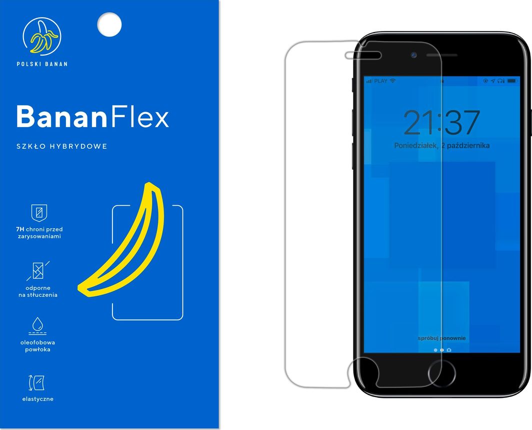 Polski Banan Szkło hybrydowe BananFlex do Apple iPhone 7 / 8 / SE 2020 1
