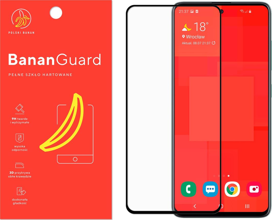 Polski Banan Szkło hartowane 3D BananGuard czarne do Samsung Galaxy A51 1