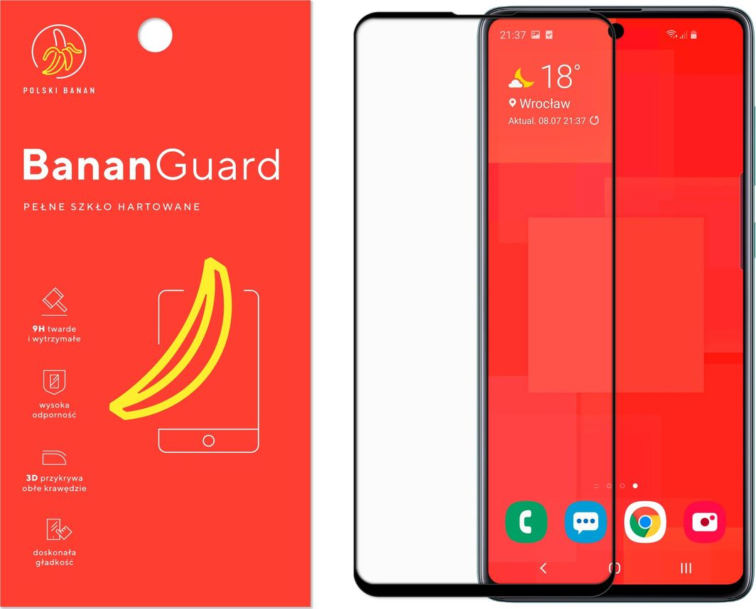 Polski Banan Szkło hartowane 3D BananGuard czarne do Samsung Galaxy A71 1
