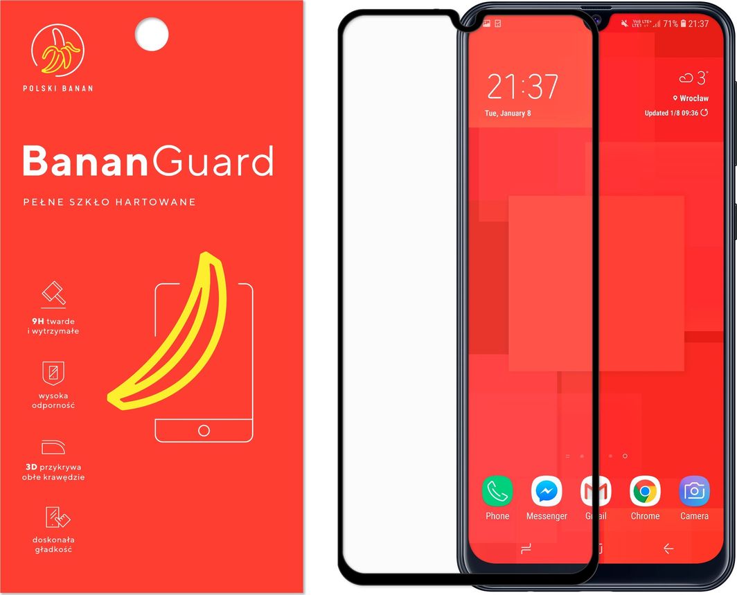 Polski Banan Szkło hartowane 3D BananGuard czarne do Samsung Galaxy M21 1