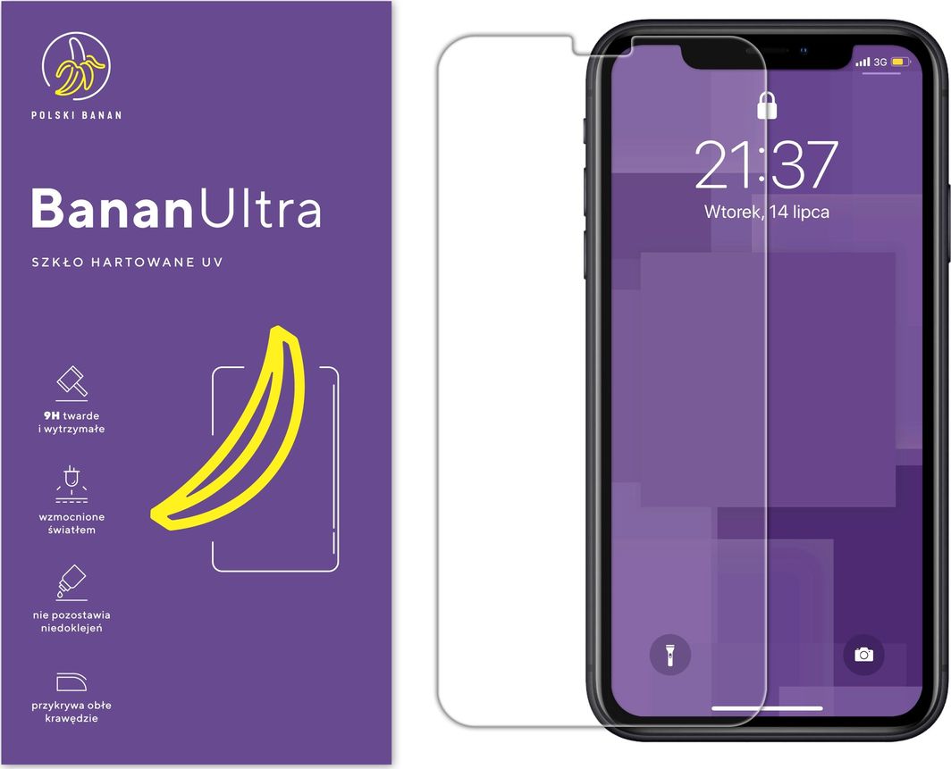 Polski Banan Szkło hartowane UV BananUltra do Apple iPhone Xr 1