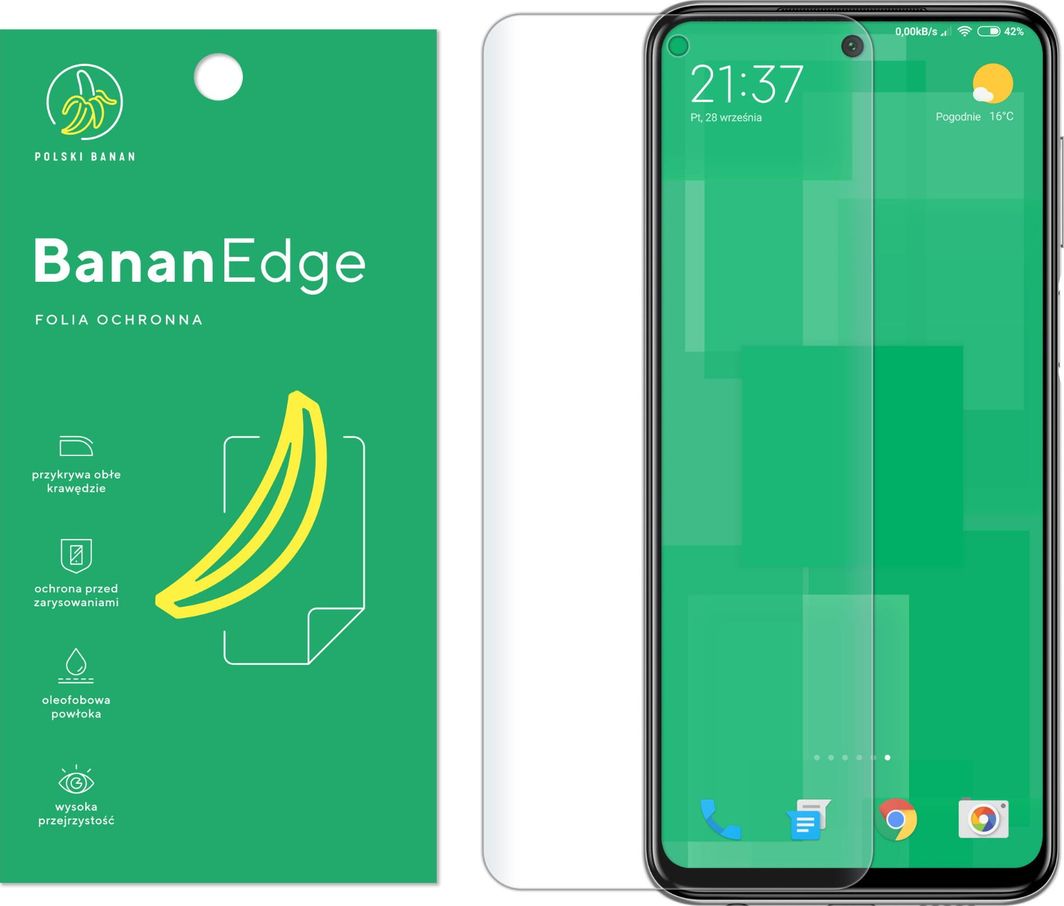 Polski Banan Folia ochronna BananEdge do Xiaomi Redmi Note 9 Pro / 9S 1