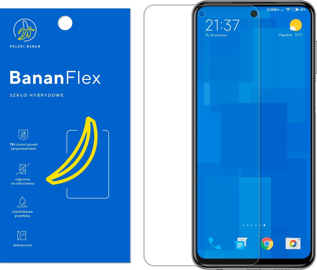 Polski Banan Szkło hybrydowe BananFlex do Xiaomi Redmi Note 9 Pro / 9S 1