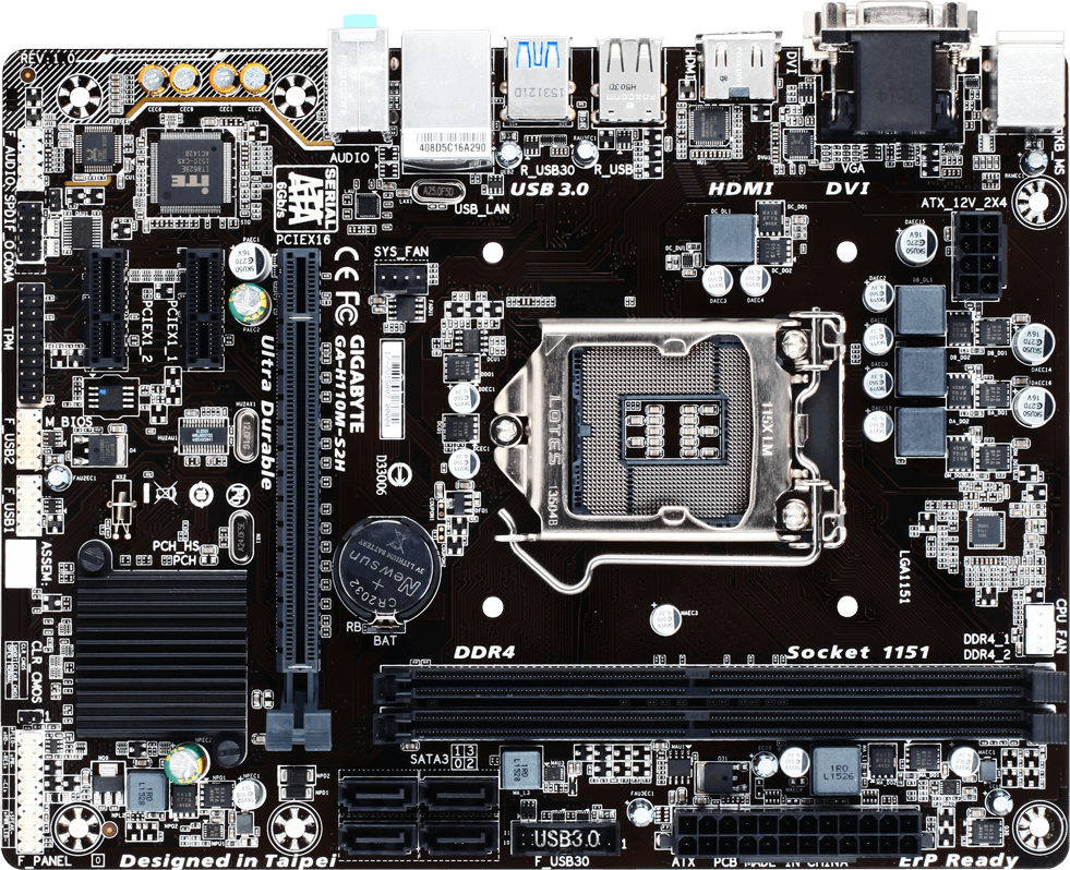 Gigabyte ga h110m s2h совместимость процессоров