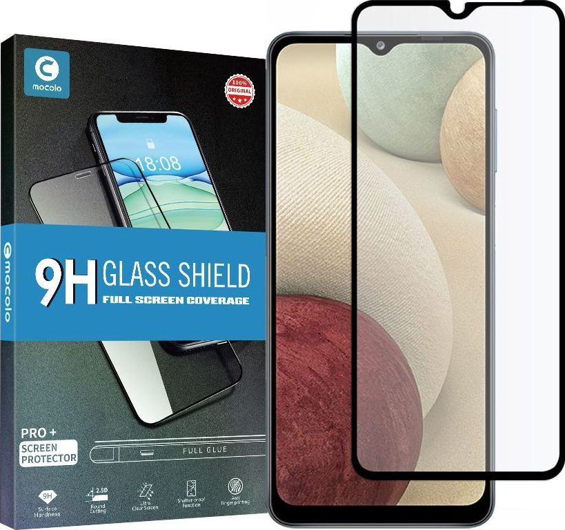 Mocolo SZKŁO HARTOWANE MOCOLO TG+FULL GLUE GALAXY A12 BLACK 1