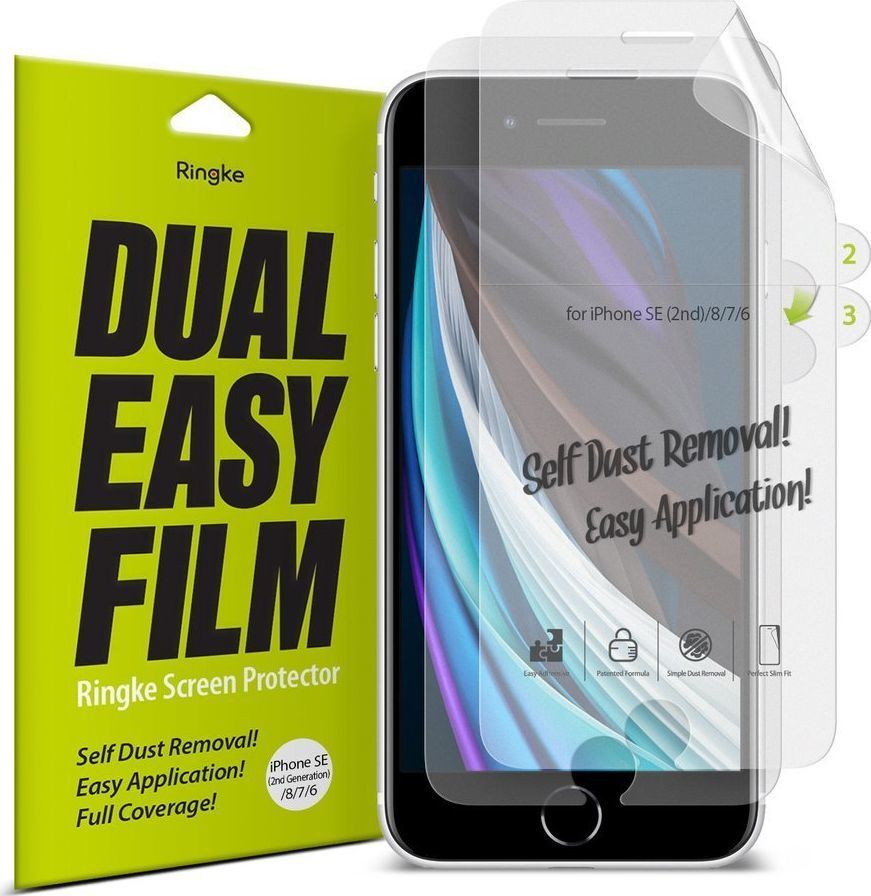 Ringke Ringke Dual Easy Film 2x łatwa w przyklejeniu folia iPhone SE 2020 / iPhone 8 / iPhone 7 (ESAP0005) 1