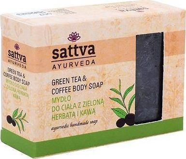 Sattva Body Soap indyjskie mydło glicerynowe Green Tea Coffee 125g 1