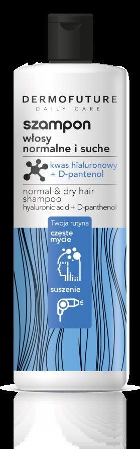 Dermofuture Technology Daily Care szampon do włosów normalnych i suchych Kwas Hialuronowy D-pantenol 380ml 1